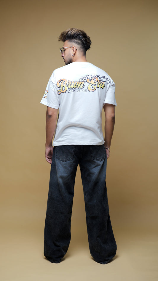 WHITE VINTAGE CAR T-SHIRT