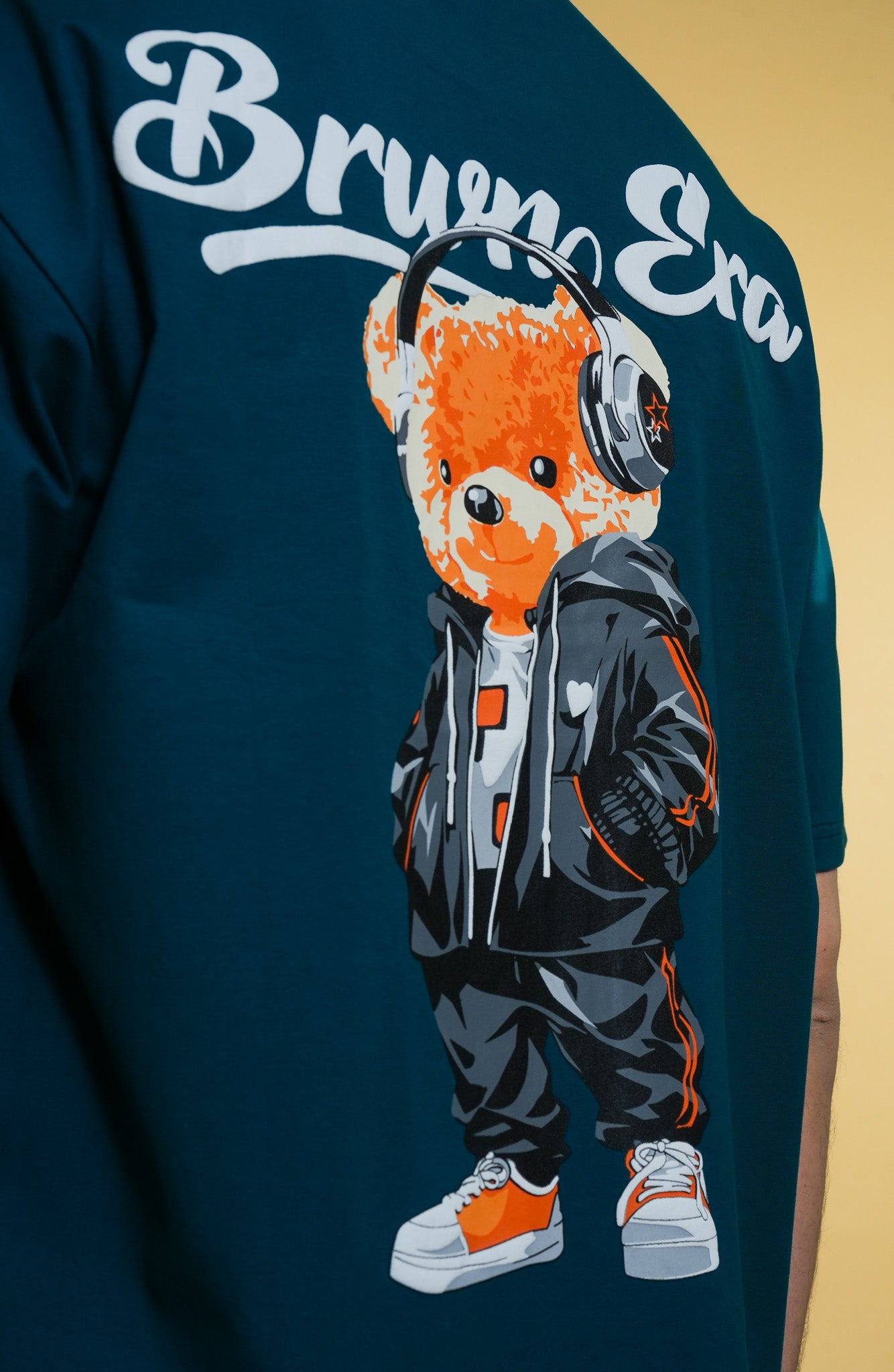 DARK CYAN TEDDY T-SHIRT