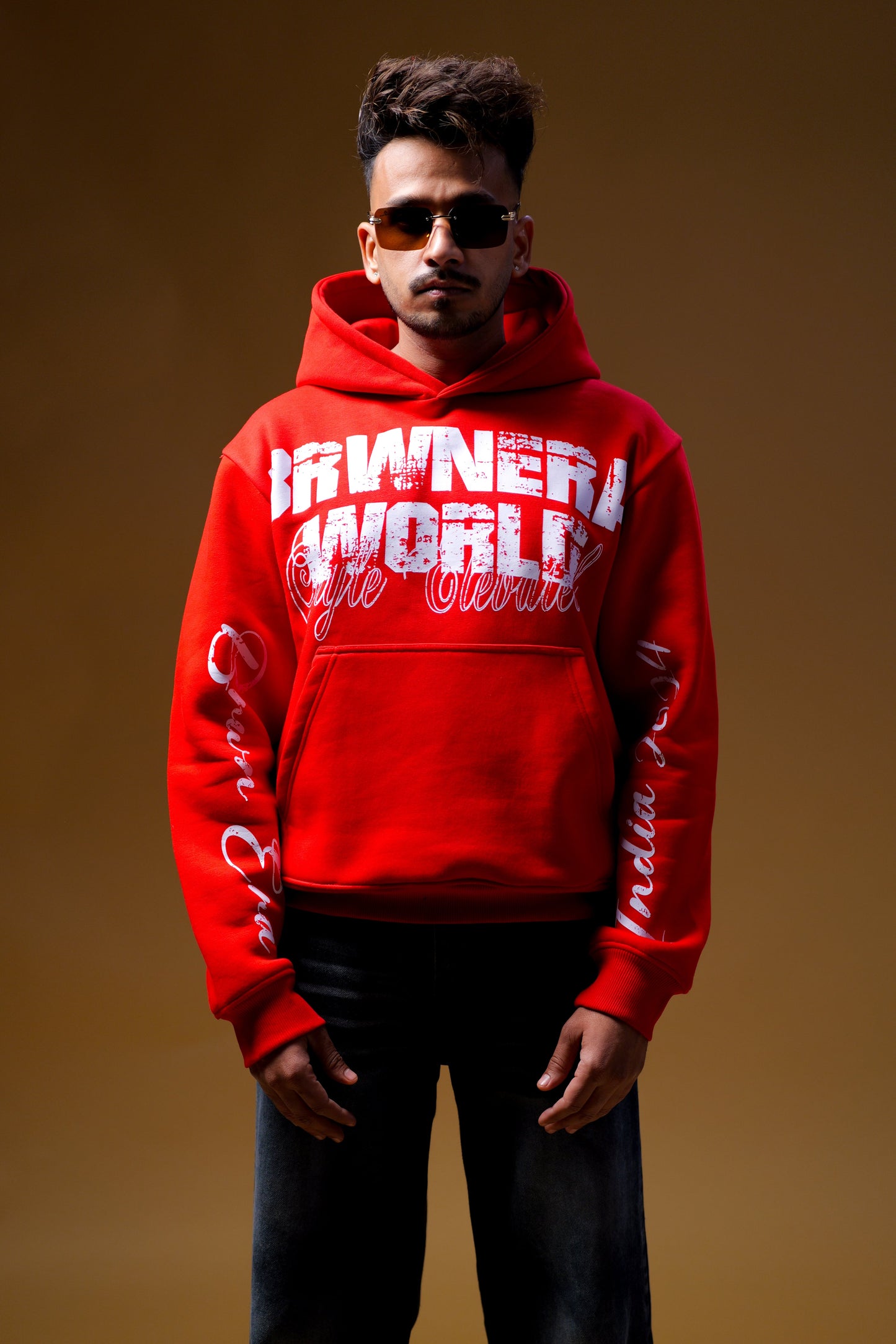 RED BRWN ERA WORLD LEGACY HOODIE