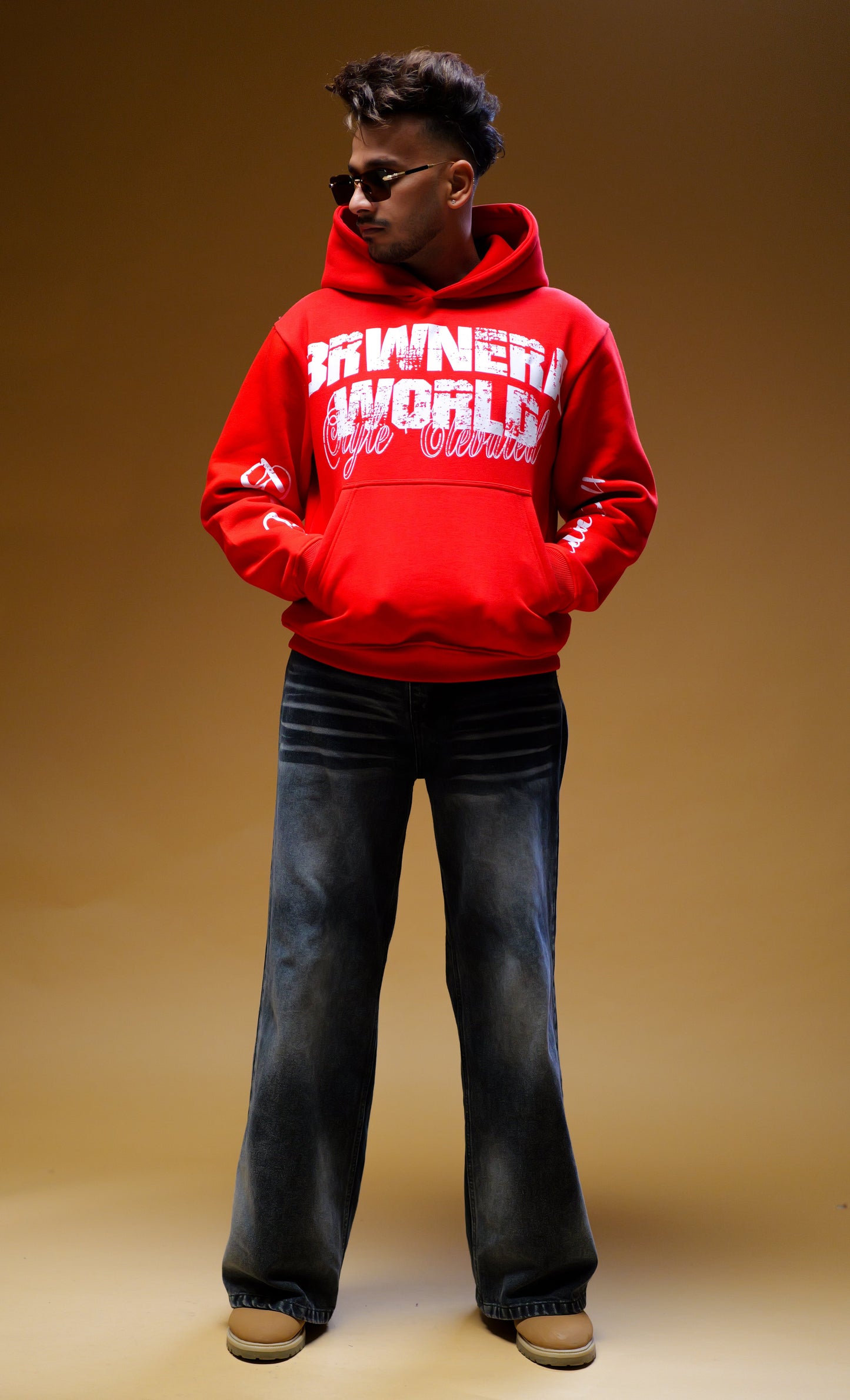RED BRWN ERA WORLD LEGACY HOODIE