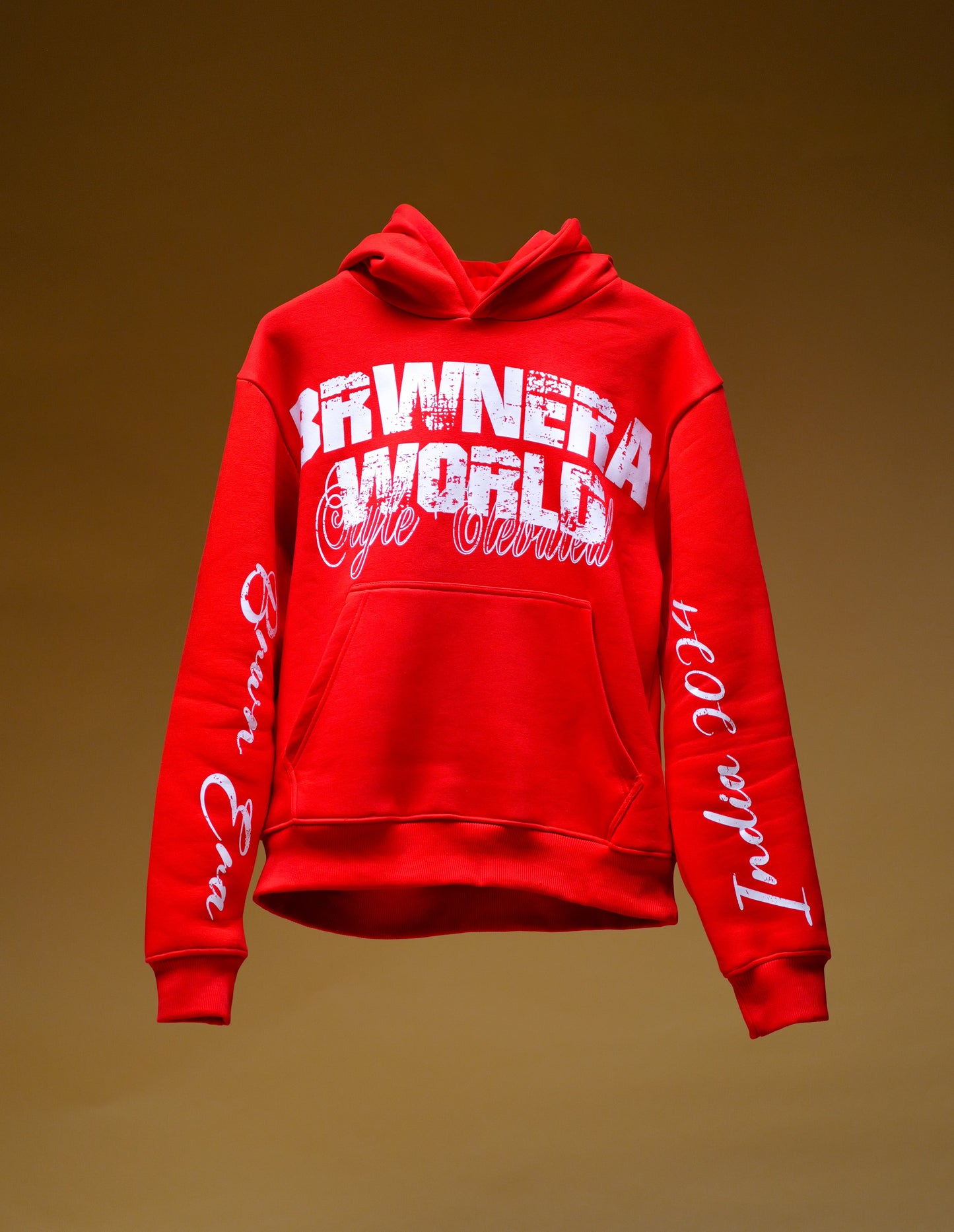RED BRWN ERA WORLD LEGACY HOODIE